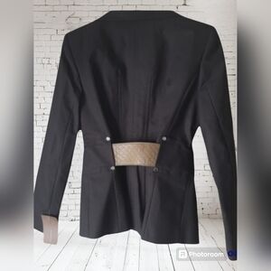 ZARA NWT Women's Black Belted Fitted Blazer Jacket Size6
